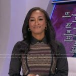 Brittany's stripe tweed dress on Good Morning America