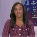 Brittany’s pink houndstooth tweed dress on Good Morning America