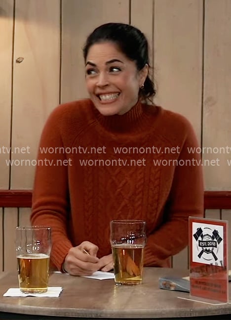 Britt’s cable-knit sweater on General Hospital