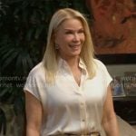 Brooke’s ivory button down blouse on The Bold and the Beautiful