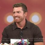 Evan Real’s brown knit polo shirt on Today