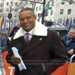 Craig’s brown coat with shearling collar on Today