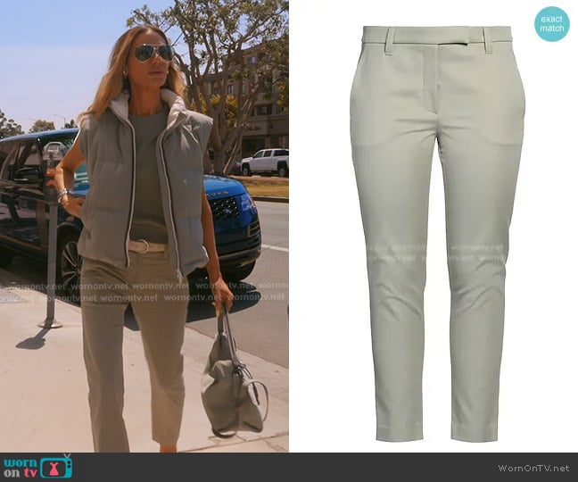 Brunello Cucinelli Casual Pants in Sage green worn by Dorit Kemsley on The Real Housewives of Beverly Hills