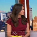 Hanna Battah’s red buckle waist top on Good Morning America