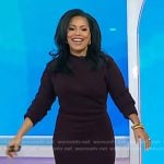 Sheinelle’s burgundy sweater dress on Today