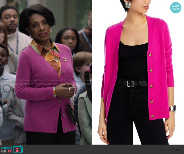C by Bloomingdales Cherry Blossom Grandfather Cardigan worn by Barbara Howard (Sheryl Lee Ralph) on Abbott Elementary