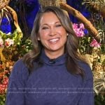 Ginger’s blue cable knit sweater on Good Morning America