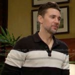 Cane's black striped polo sweater on The Young and the Restless