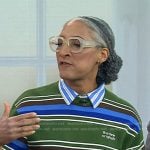 Carla Hall’s green striped tee on Today