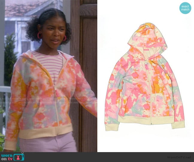 Cat & Jack Zip up hoodie worn by Sydney (Ayaamii Sledge) on The Upshaws