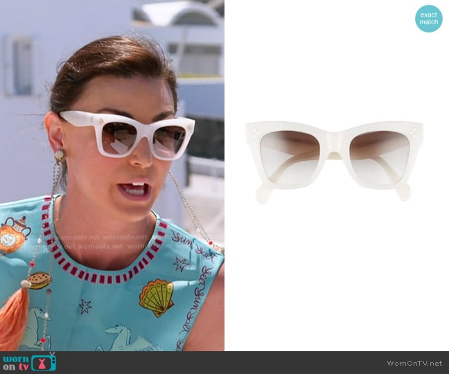 Celine 50mm Gradient Round Sunglasses worn by Bronwyn Newport on The Real Housewives of Salt Lake City