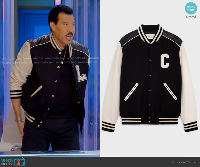 Celine Classic Teddy Jacket in textured wool worn by Lionel Richie on American Idol