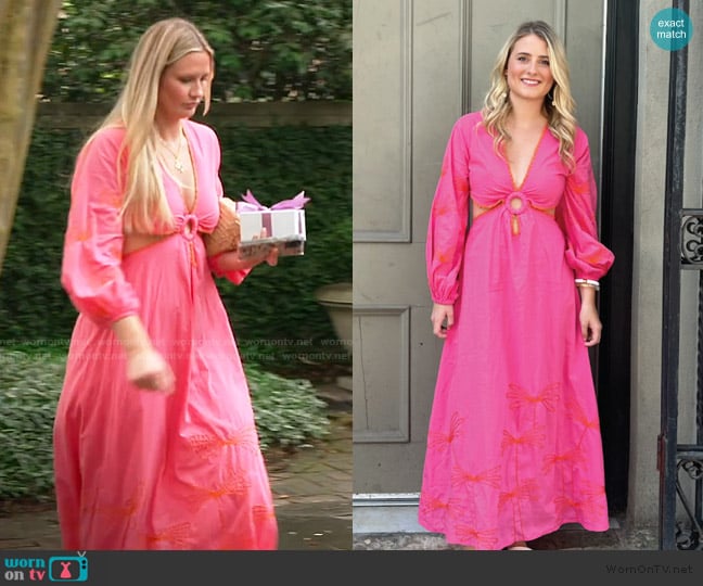 Chakeris Madison Fuchsia Maxi worn by Molly O’Connell on Southern Charm