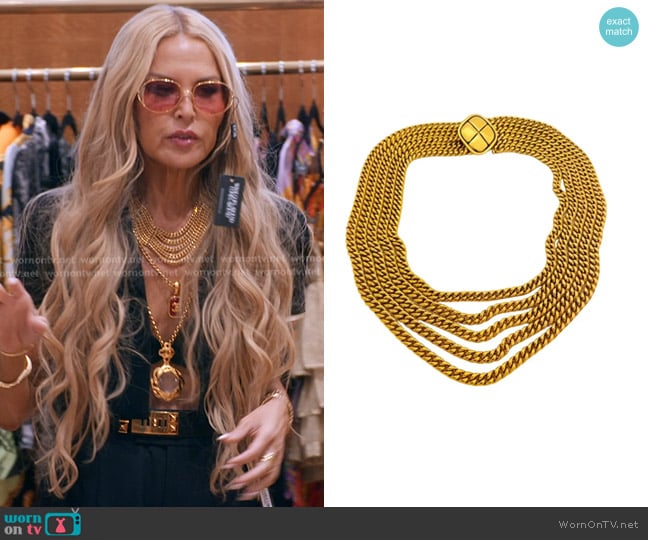Chanel Vintage Multi Chain Necklace worn by Rachel Zoe on The Real Housewives of Beverly Hills