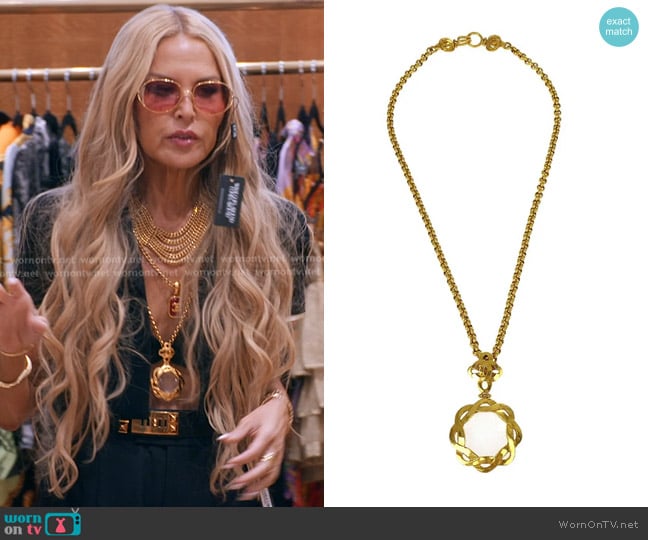 Chanel Vintage Pendant Chain Necklace worn by Rachel Zoe on The Real Housewives of Beverly Hills