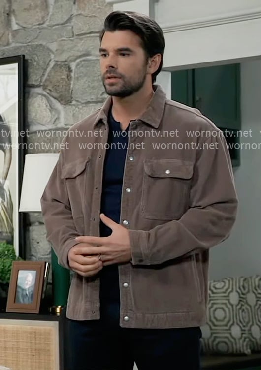 Chase’s brown corduroy shirt on General Hospital
