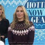 Chassie’s brown fair lsle sweater on Today