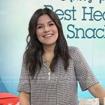 Adrianna’s plaid quarter-zip dress on Today