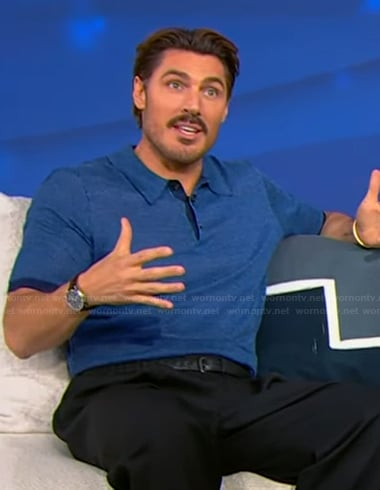 Chris Appleton’s blue polo on Tamron Hall Show