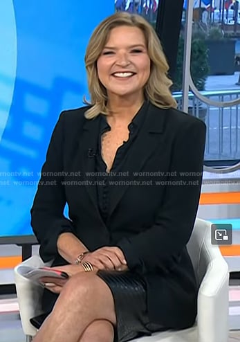 Christine’s navy blouse and black blazer on Today
