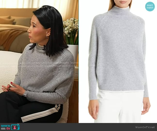 Club Monaco Emma Mock Neck Cashmere Sweater worn by Vicky Nguyen on Today