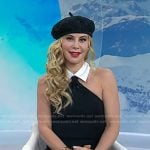 Tara Lipinski’s black collared sleeveless top on Today