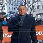 Craig's navy double breasted coat on Today