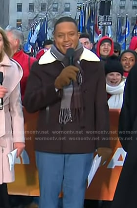 Craig’s brown coat with shearling collar on Today