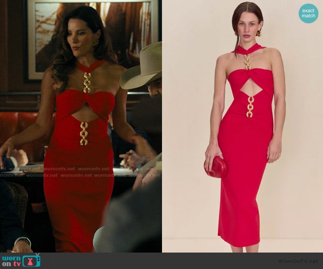 Cult Gaia Cristos Knit Dress worn by Bella (Stefania Spampinato) on Landman