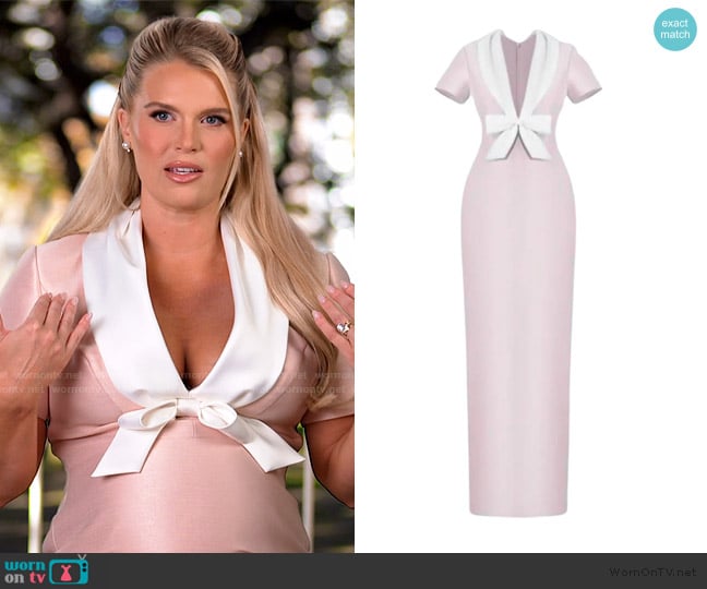 Cult Mia Hacchic Couture Sweethear silk dress in pink worn by Madison LeCroy on Southern Charm