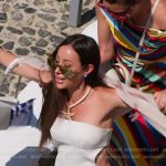 Angie’s white cutout strapless dress on The Real Housewives of Salt Lake City