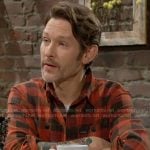 Daniel’s red checked shirt on The Young and the Restless