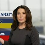 Heather’s dark grey colorblock dress on Good Morning America