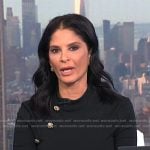 Darlene’s black button detail top on Today