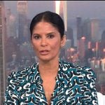 Darlene’s blue printed button down dress on Today