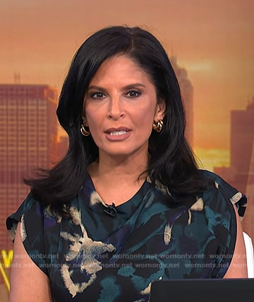 Darlene’s green abstract print dress on Today