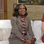 Deborah’s red plaid blouse on Good Morning America