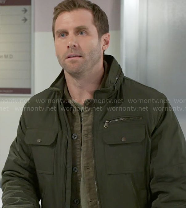 Derek’s green jacket on Beyond the Gates
