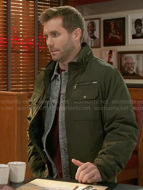 Derek's green jacket on Beyond the Gates