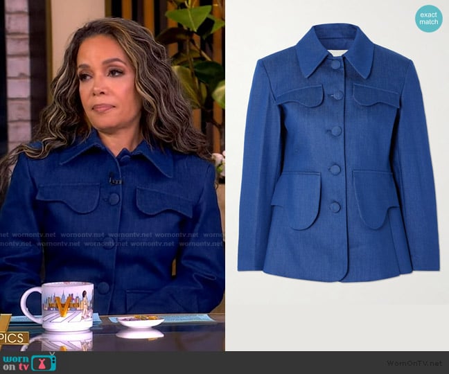 Destree Tamara denim blazer worn by Sunny Hostin on The View