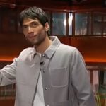 Diego Calva’s gray two tone jacket on The Kelly Clarkson Show