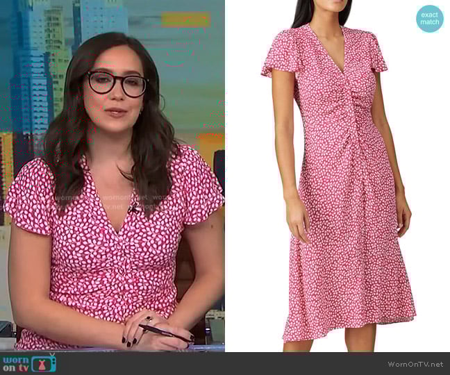 Diane von Furstenberg Cecilia Dress in Pink worn by Savannah Sellers on NBC News Daily