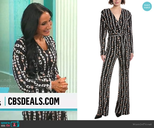Diane von Furstenberg Marilou Jumpsuit worn by Elizabeth Werner on CBS Mornings