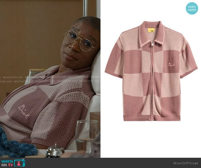 Diet Starts Monday Checker Cotton Button-Up Shirt worn by Henrietta Wilson (Aisha Hinds) on 9-1-1