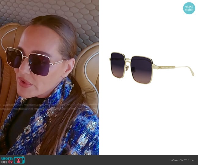 Dior DiorCannage S1U Square Sunglasses worn by Meredith Marks on The Real Housewives of Salt Lake City