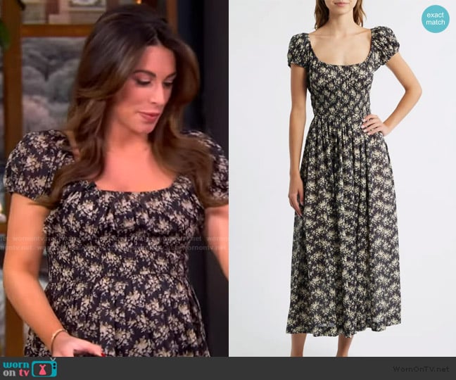 Doen Quinley Floral Organic Cotton Midi Dress worn by Alyssa Farah Griffin on The View