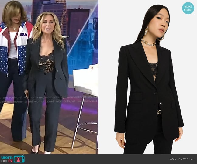 Dolce & Gabbana Single-breasted Woolen Turlington Blazer worn by Kathie Lee Gifford on Today