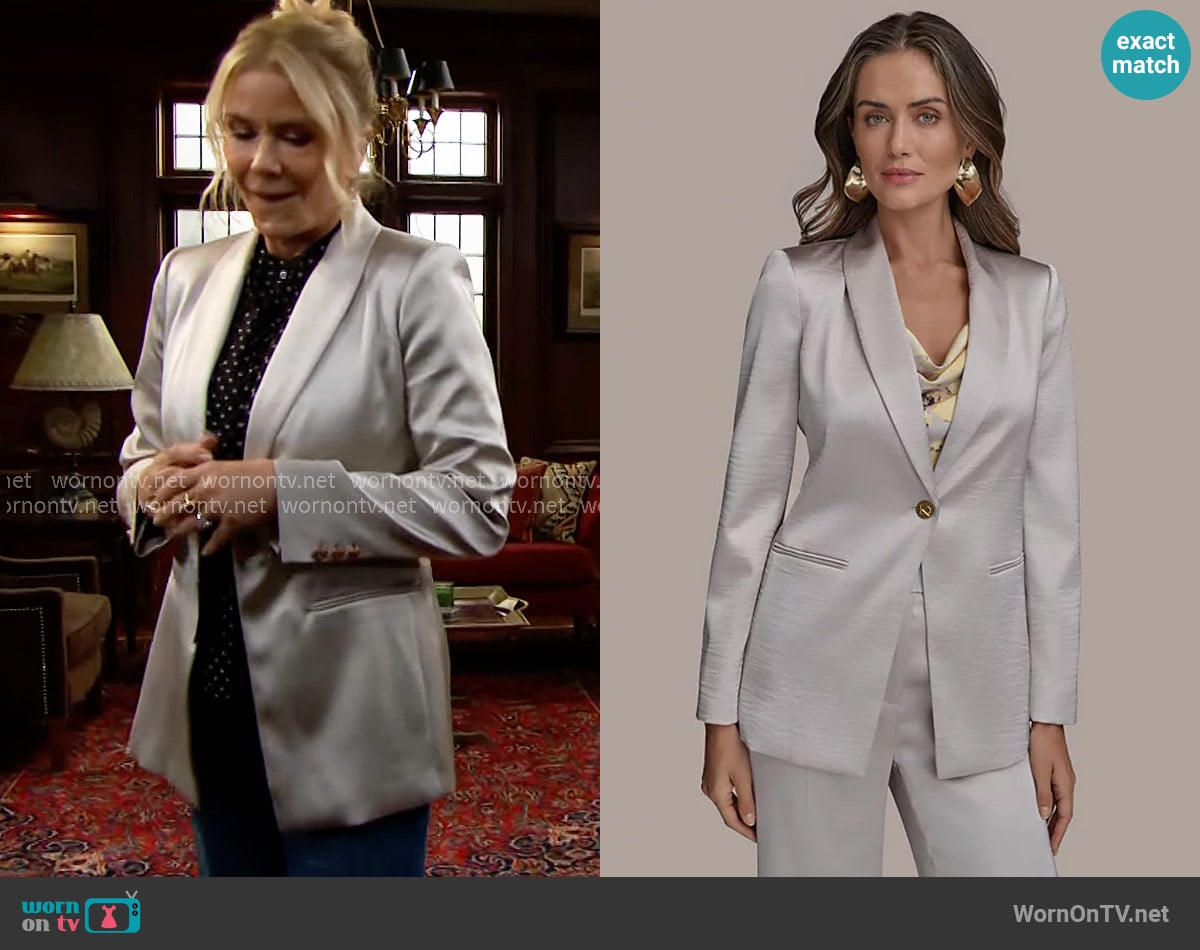 Donna Karan Shawl-Collar One-Button Blazer worn by Brooke Logan (Katherine Kelly Lang) on The Bold and the Beautiful