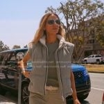 Dorit’s grey puffer vest and pants on The Real Housewives of Beverly Hills