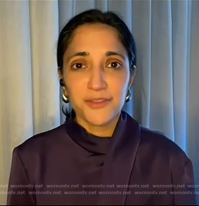 Dr. Kavita Patel’s brown satin top on Today